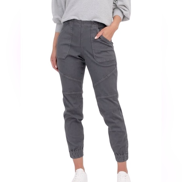 SPANX Pants - Spanx, Stretch Twill Cargo Jogger Pants Size M, Color: Washed Black